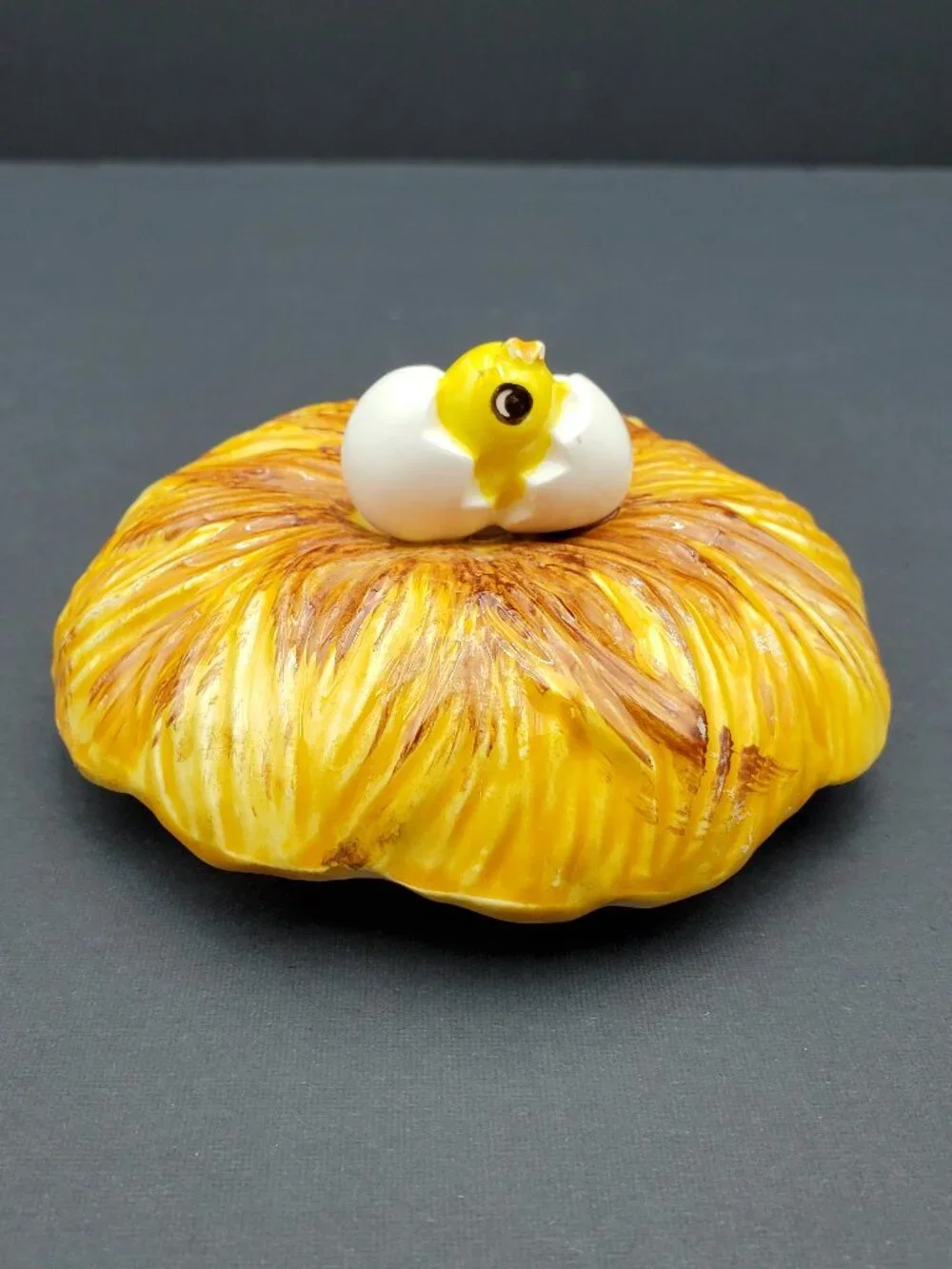 Sears Chicken Little Canister Hen on Nest Chick Egg Hatching Storage Jar